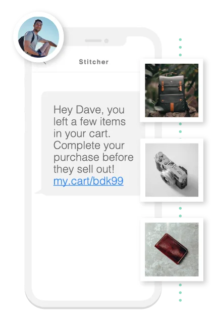 send abandoned cart sms reminders to high intent customers image