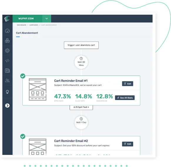 launch a recovery campaign in minutes with pre-built automations image